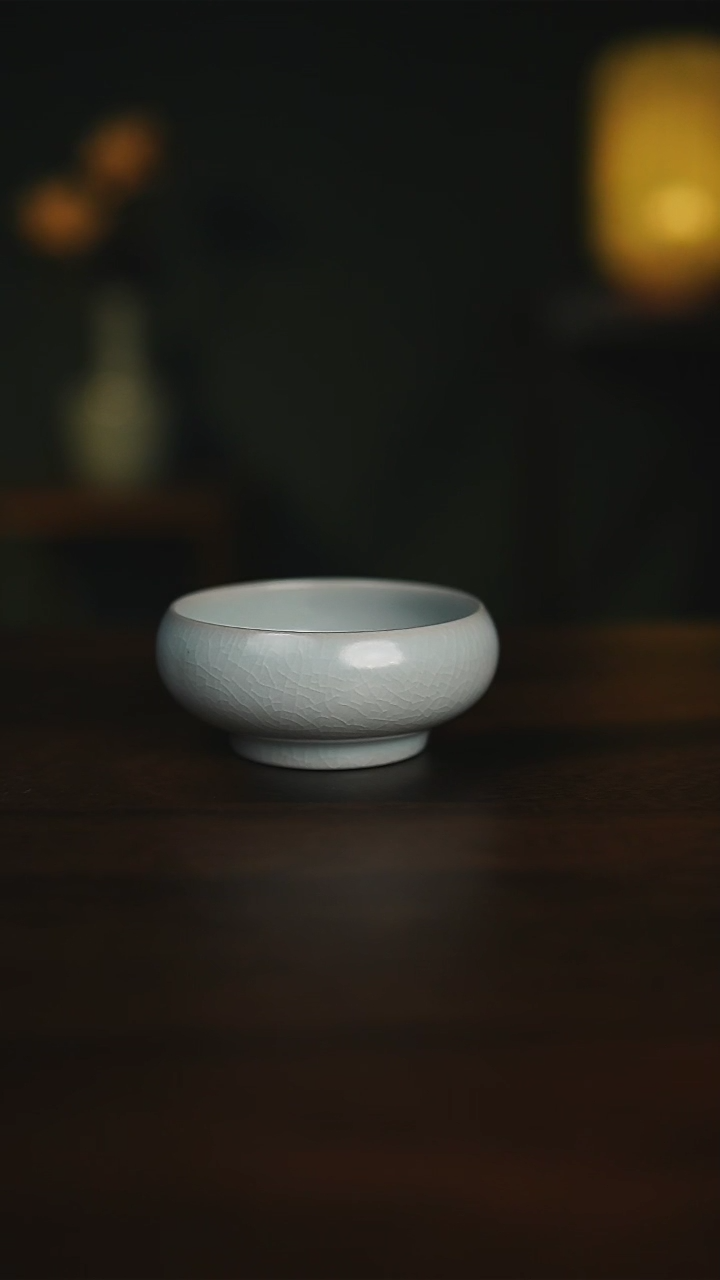 【闪购商品】仿古月白釉 手工杯 支钉烧 一级