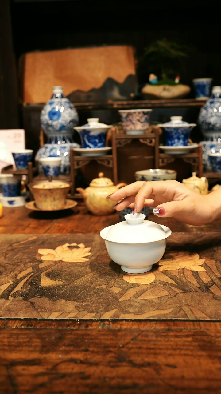 【闪购商品】陶瓷纯白盖碗