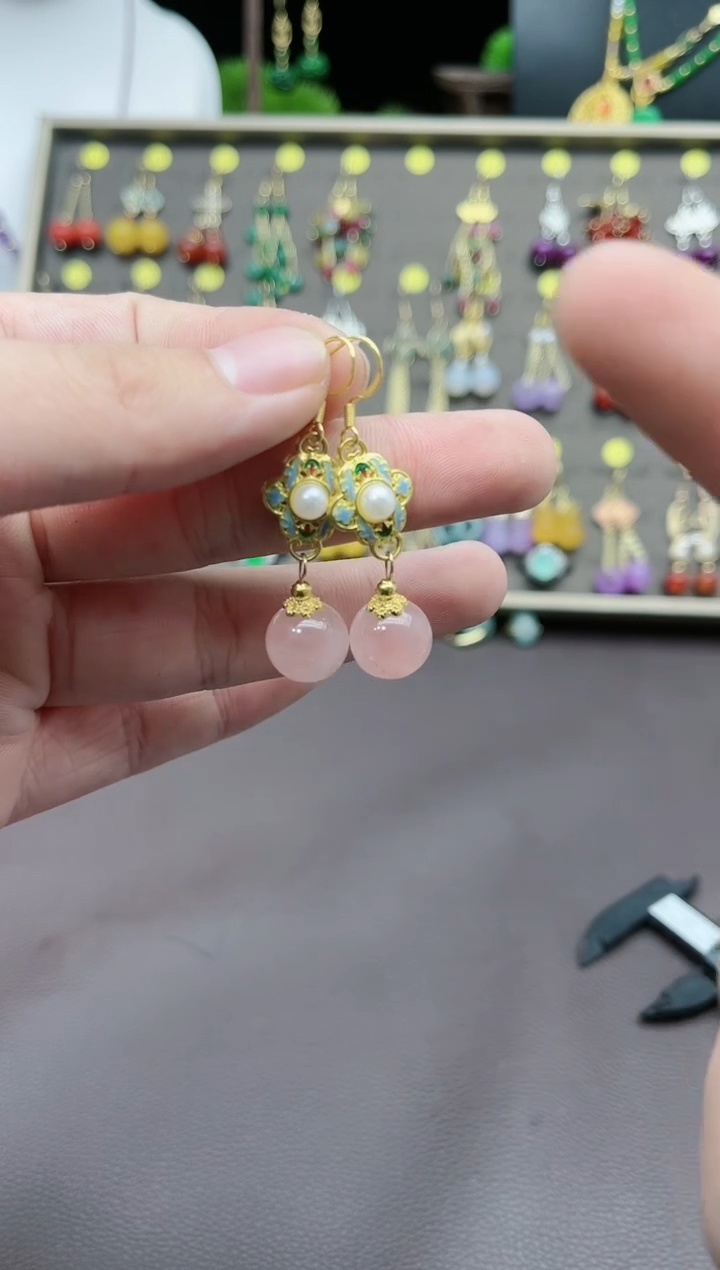 【闪购商品】水晶耳饰银S925镶嵌214000