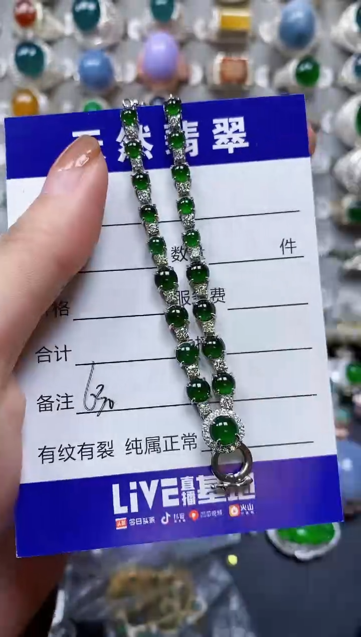 【闪购商品】翡翠颈饰银S925镶嵌0630