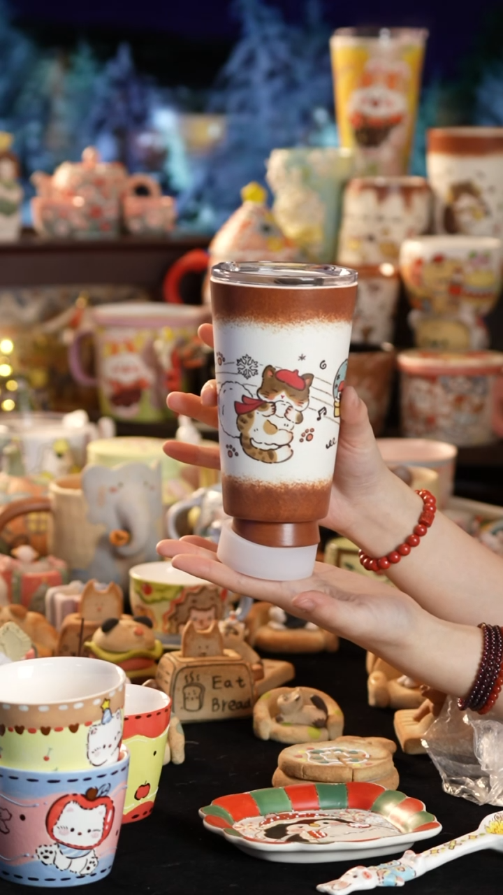其他陶晴****天景德镇釉下彩手绘设计师款陶瓷