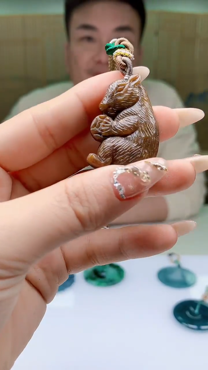 【闪购商品】定制翡翠未镶嵌4990ty-毛货挂件141