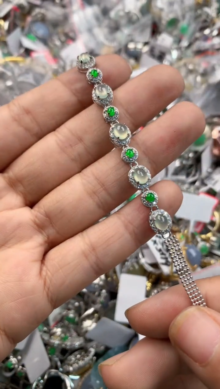 银S925镶嵌戒指翡翠333---4