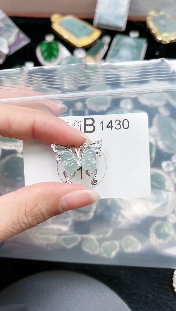 【闪购商品】翡翠颈饰未镶嵌赠皮绳1430