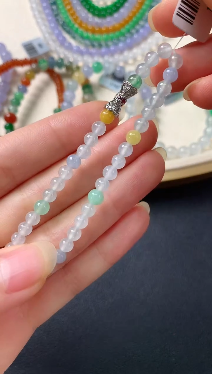 未镶嵌手串翡翠E350|750