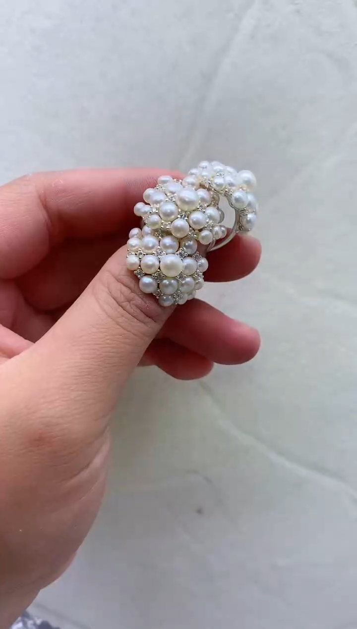 【闪购商品】淡水珍珠戒指银S925镶嵌多发其一