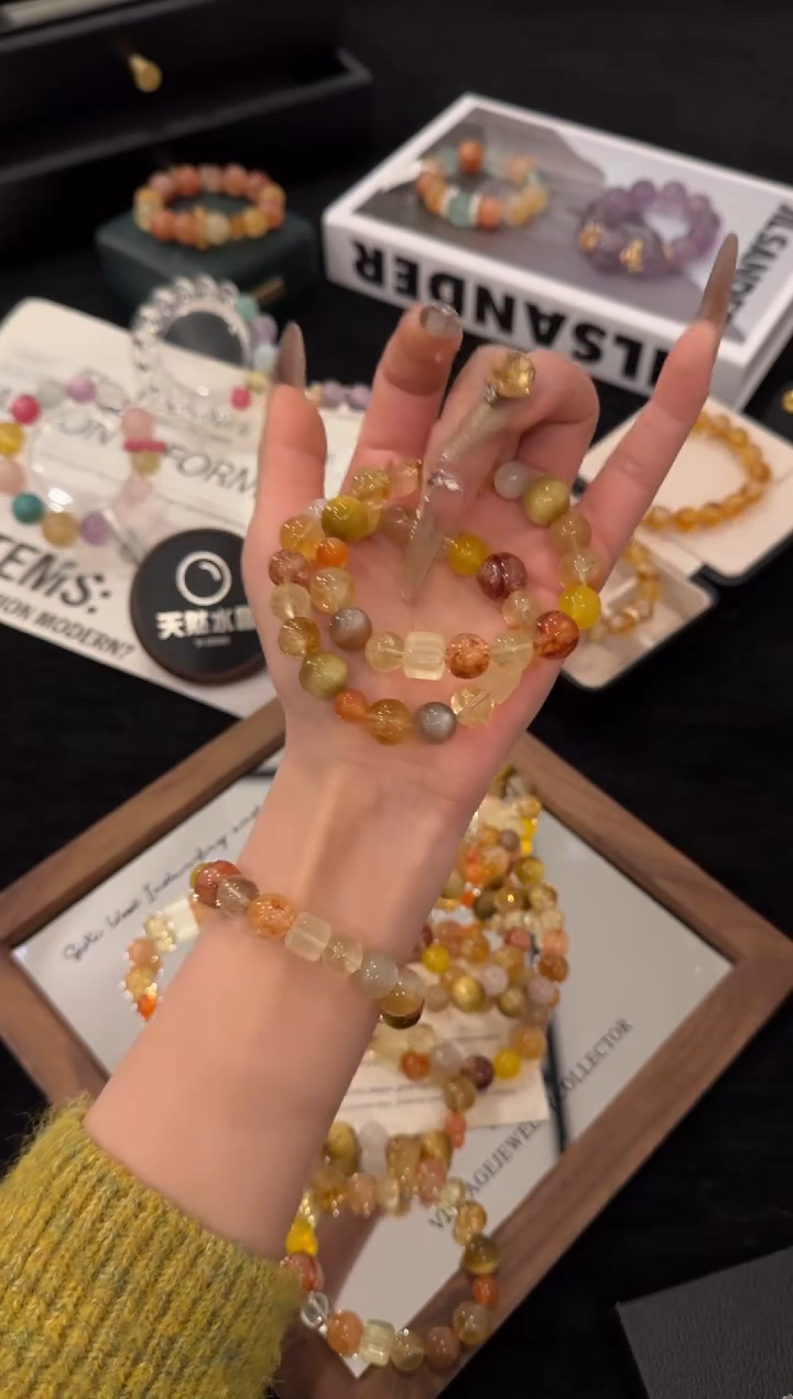 未镶嵌手链水晶财富小富婆x3235