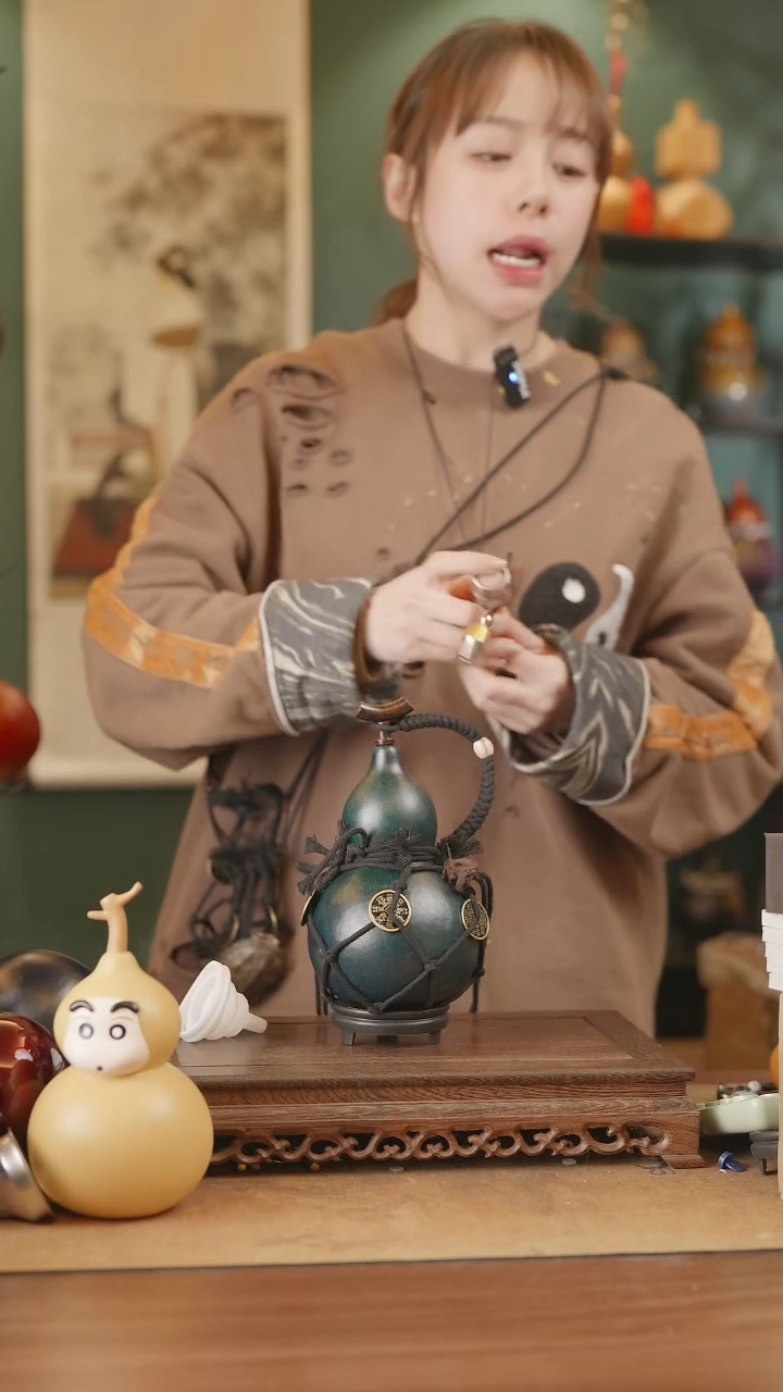 【闪购商品】381号精品天然大漆工艺防渗内胆酒葫芦~