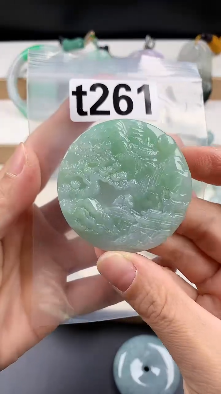 颈饰未镶嵌翡翠维****能天然翡翠吊坠挂件