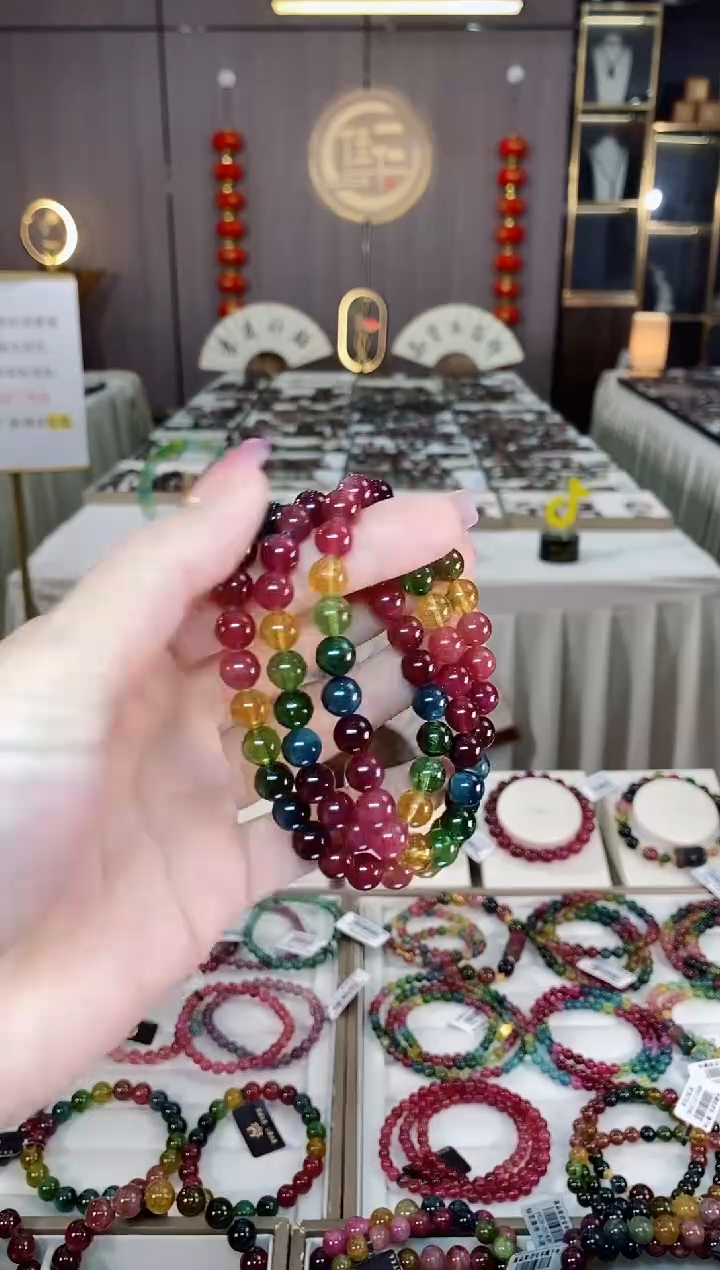 未镶嵌老矿碧玺三圈手串7mm+碧玺hon多样性发货一条