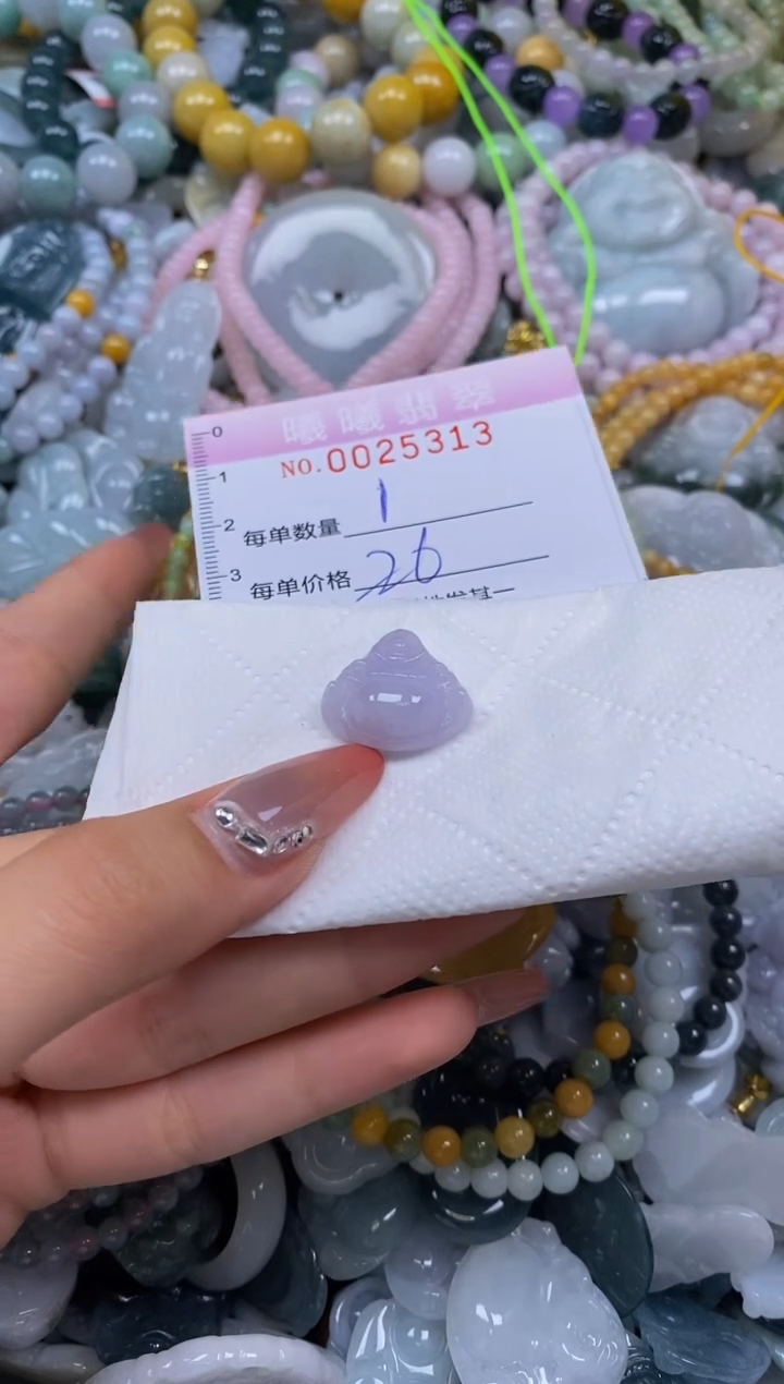 翡翠未镶嵌颈饰闪购0025313多样性发其一