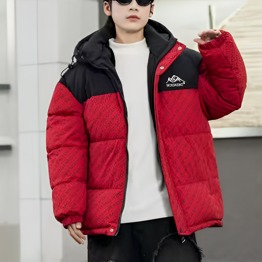 【实体现货库存】中大男童冬季拼接保暖时尚厚外套冬季棉服xzm0081