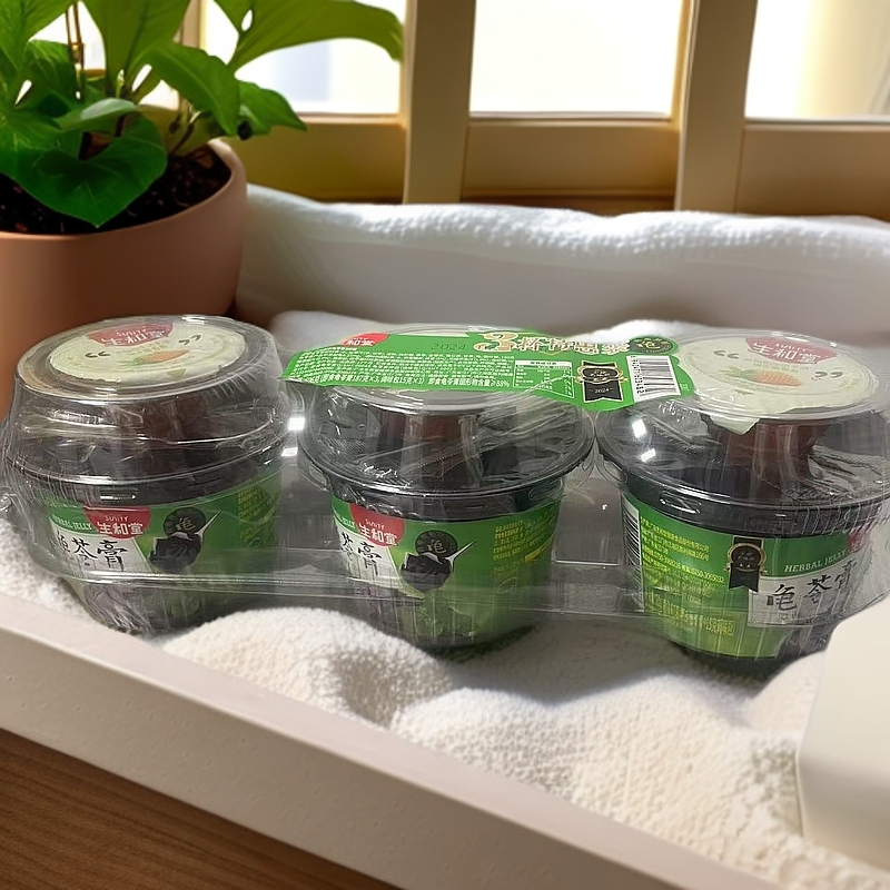 【保质期至2025.7月后】和生堂原味/红豆味即食龟苓膏3杯装606g*3