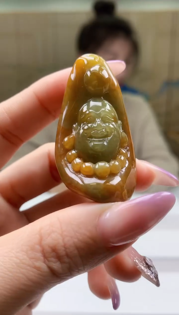 【闪购商品】定制翡翠未镶嵌5156ty-毛货挂件26