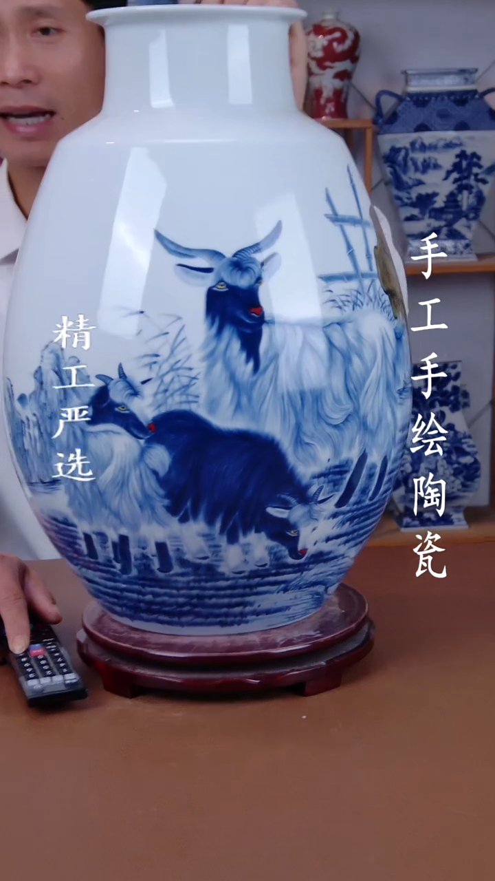 瓶景德镇手工手绘陶瓷摆件10