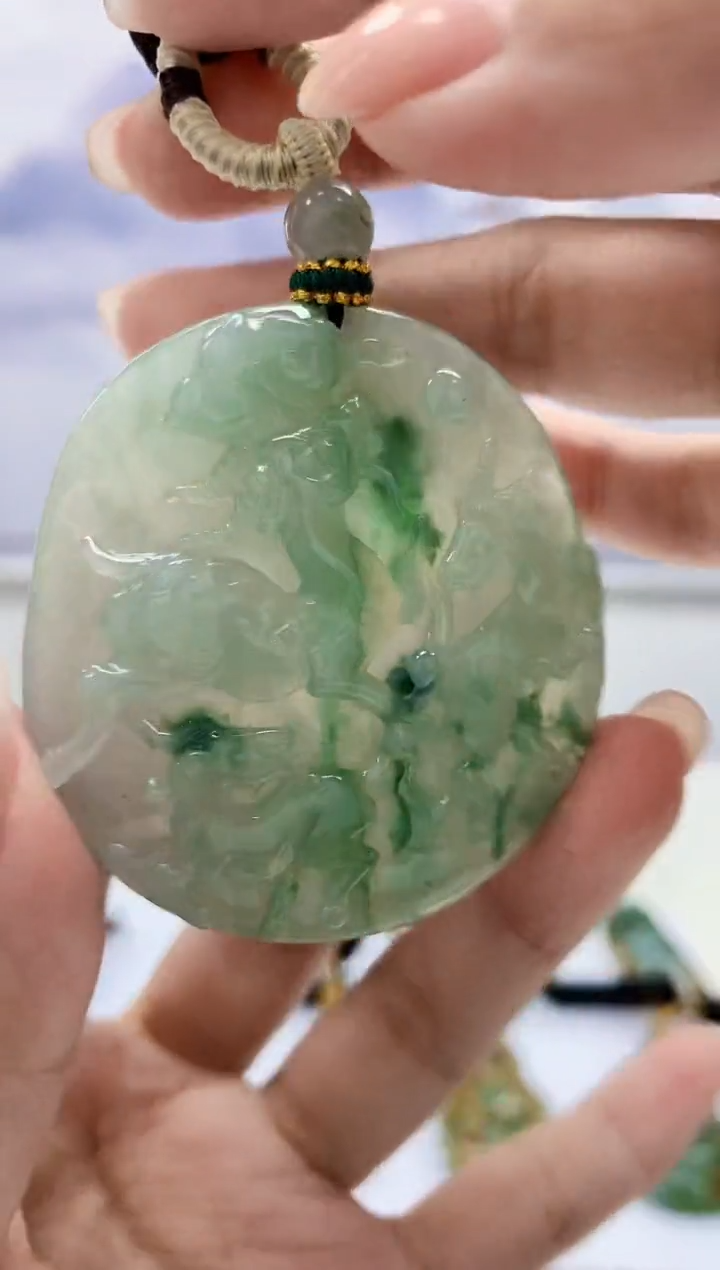 【闪购商品】定制翡翠未镶嵌5028kk-毛货挂件212