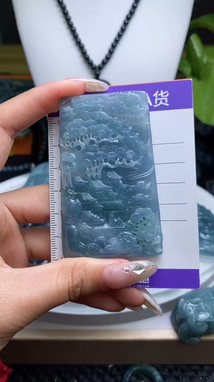 翡翠未镶嵌颈饰         