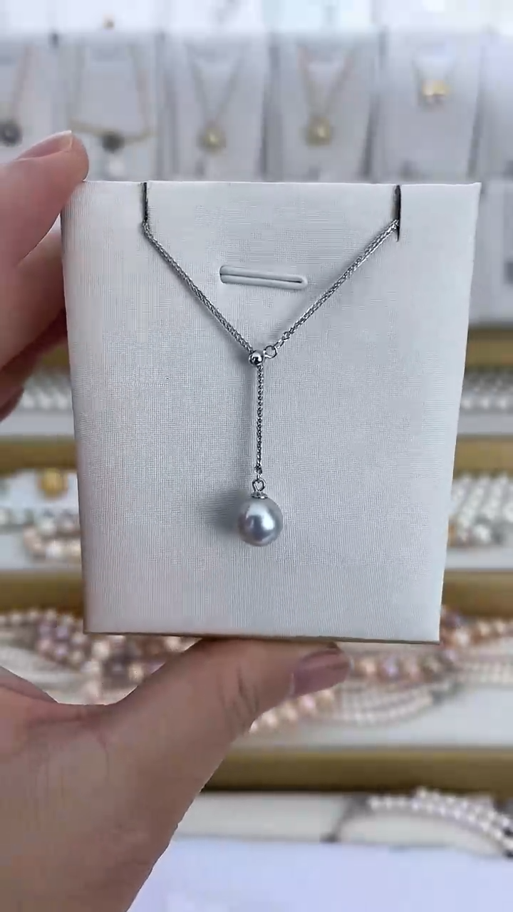 【闪购商品】海水珍珠颈饰未镶嵌天然极光珍珠蓝玫瑰吊坠真多麻