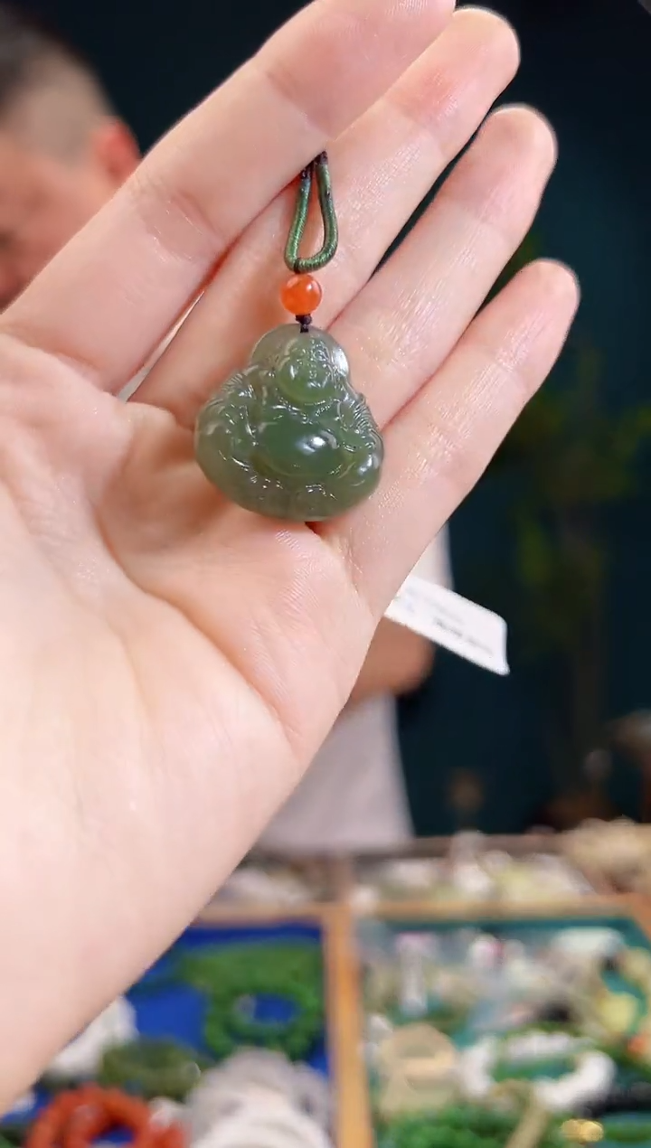 颈饰未镶嵌和田玉一物一证 拍一单发一个