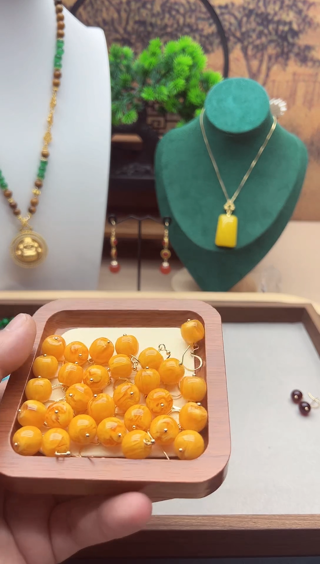 【闪购商品】翡翠耳饰14K金镶嵌E363       