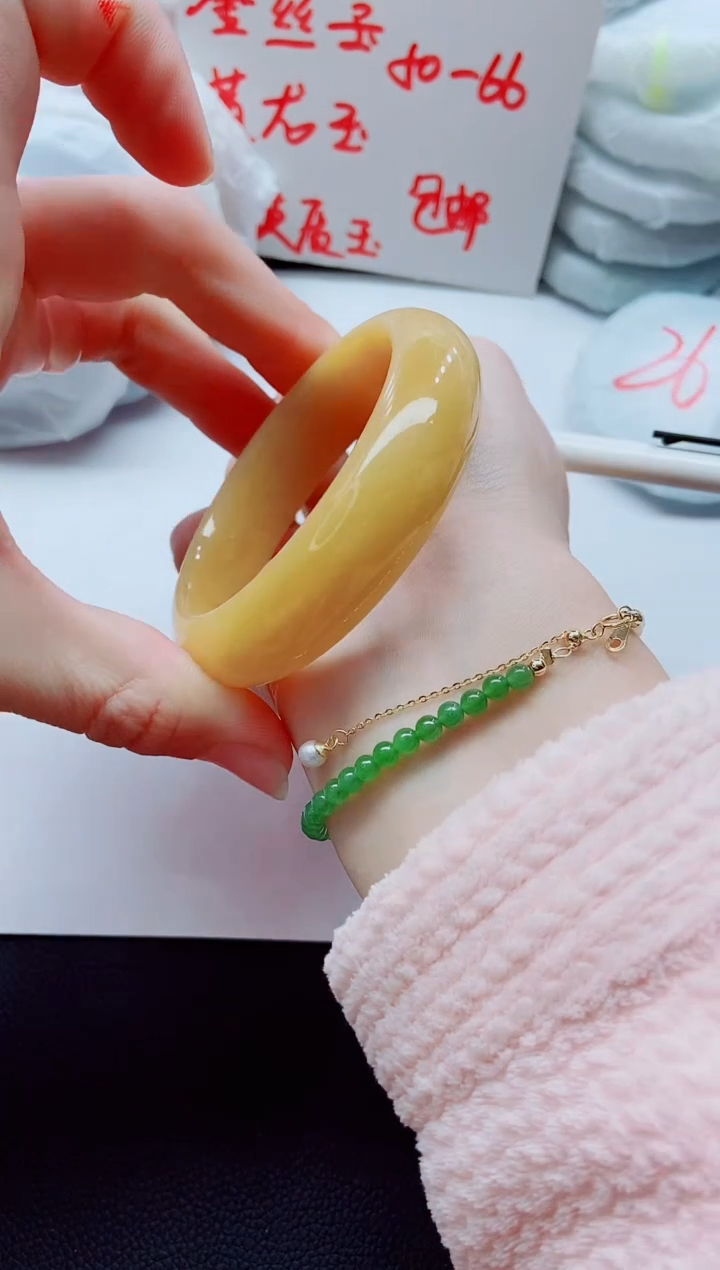 【闪购商品】石英质玉手镯未镶嵌K55-56