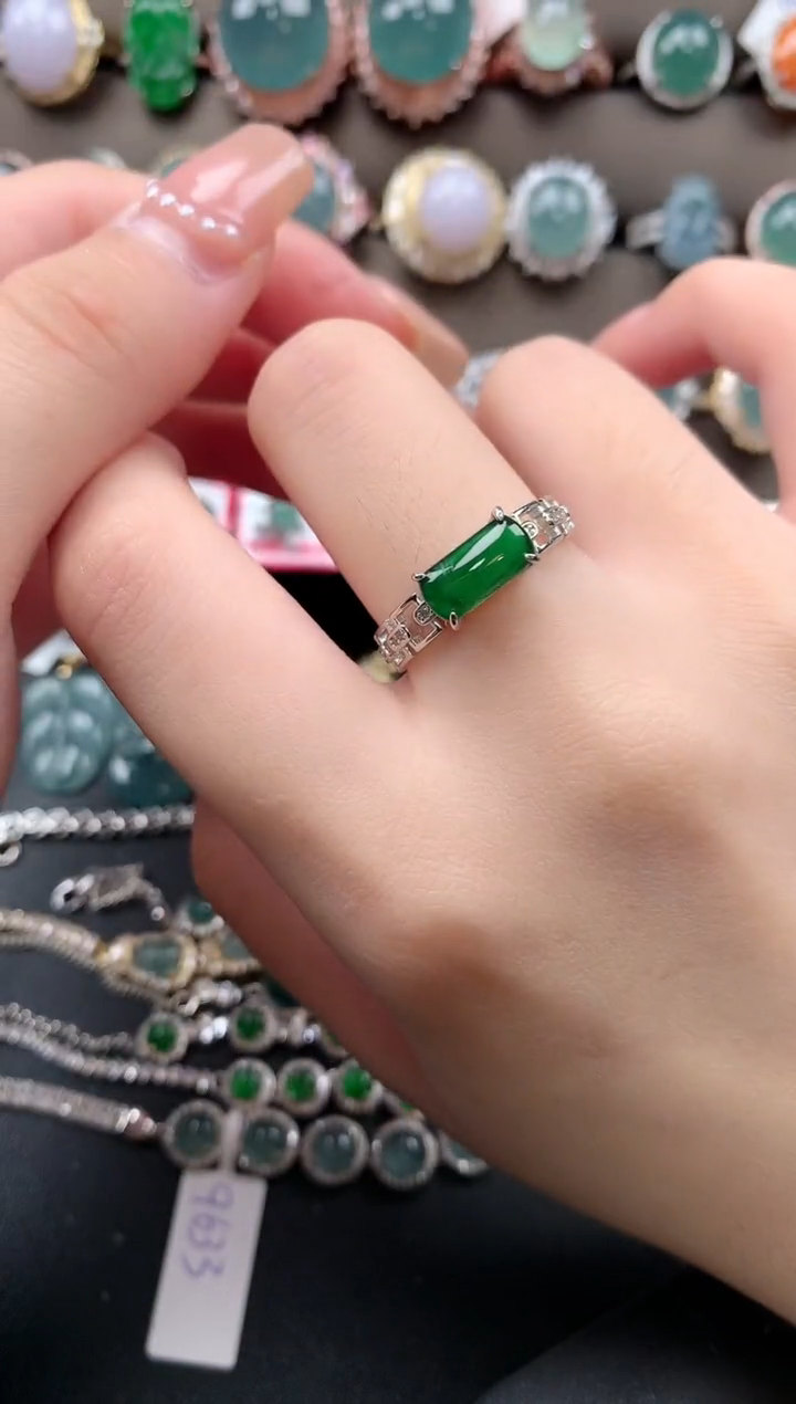 【闪购商品】翡翠戒指银S925镶嵌7614214