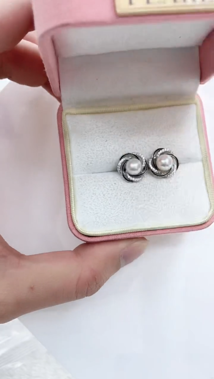 【闪购商品】海水珍珠耳饰银S925镶嵌海水珍珠耳饰