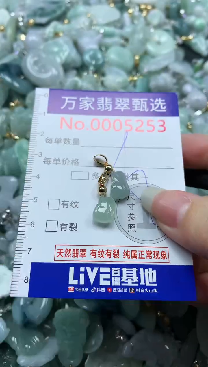 吊坠(不含链)未镶嵌翡翠5253