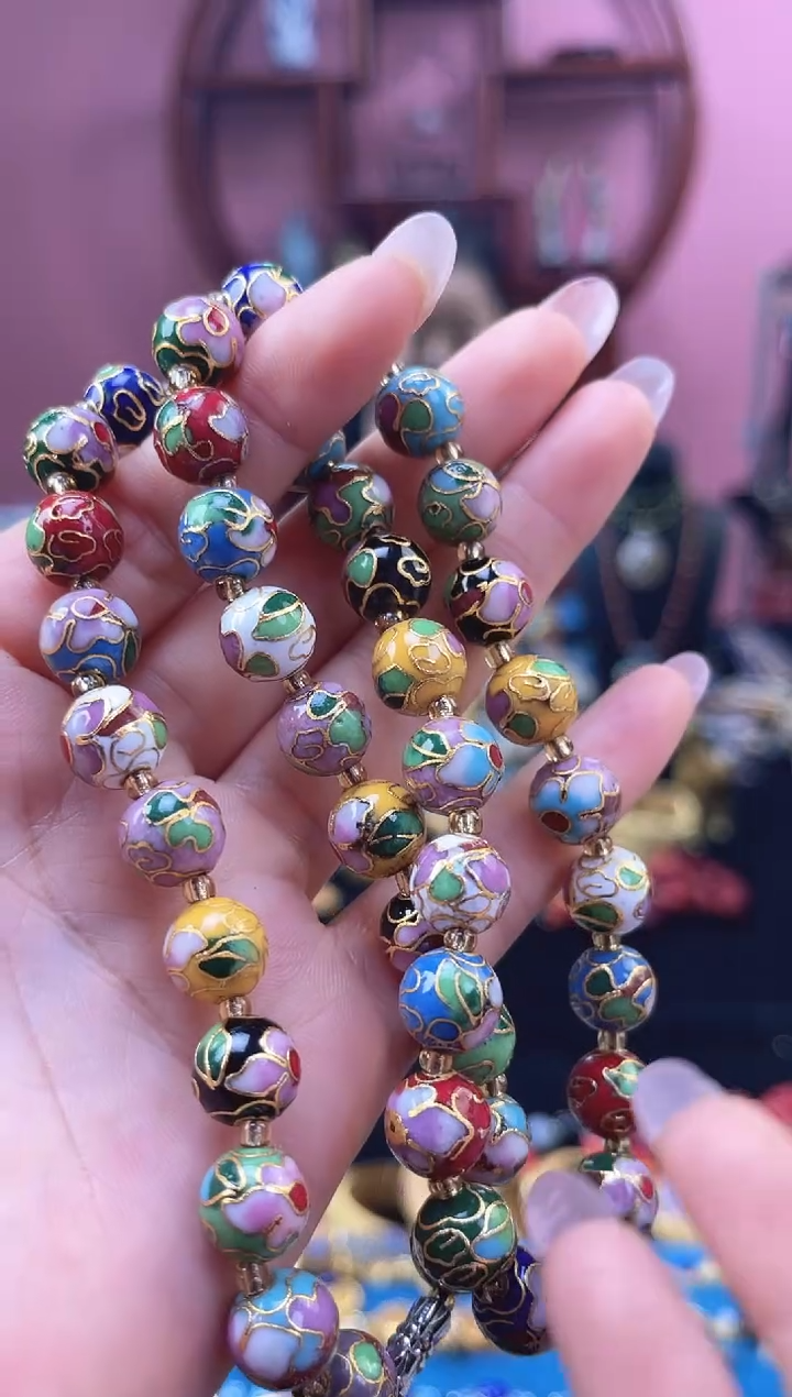 非遗 景泰蓝项链 1.0多宝