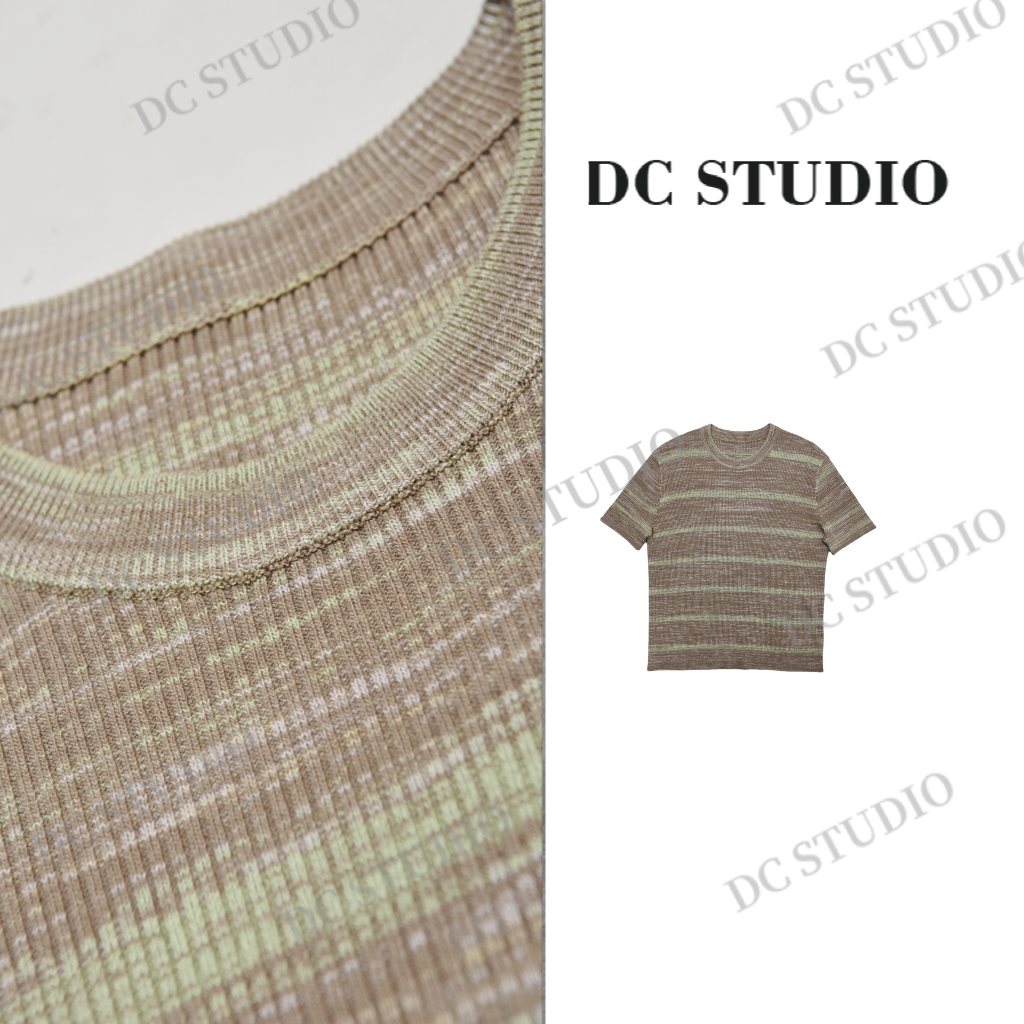 DC STUDIO【初春】2025早春新款美式休闲百搭宽松街头圆领针织T恤