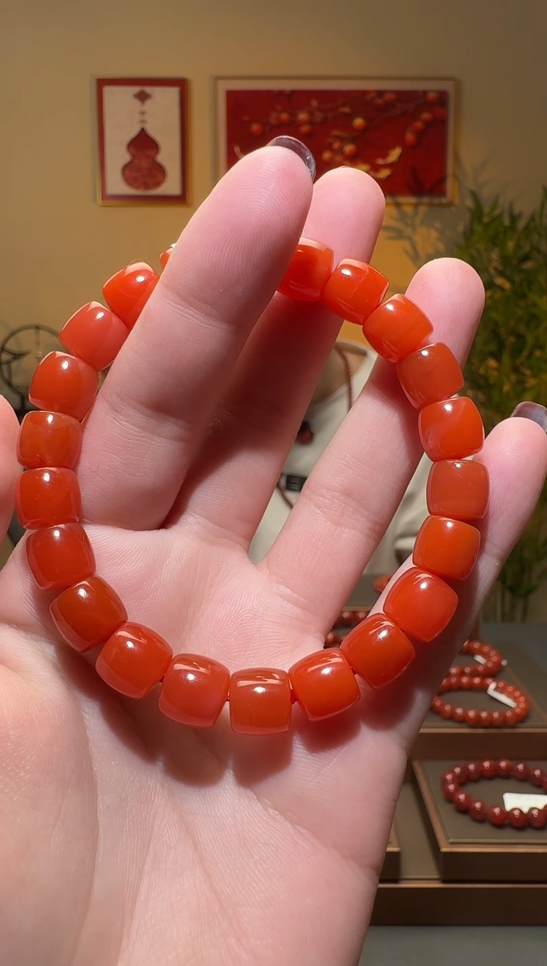 【闪购商品】南红玛瑙手串未镶嵌一条约9mm 多样性发货