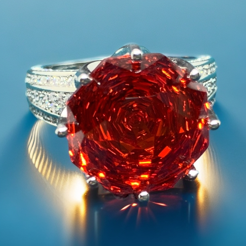 【璀璨星河】矿姐严选 贵族定制 红色玫瑰戒指 533