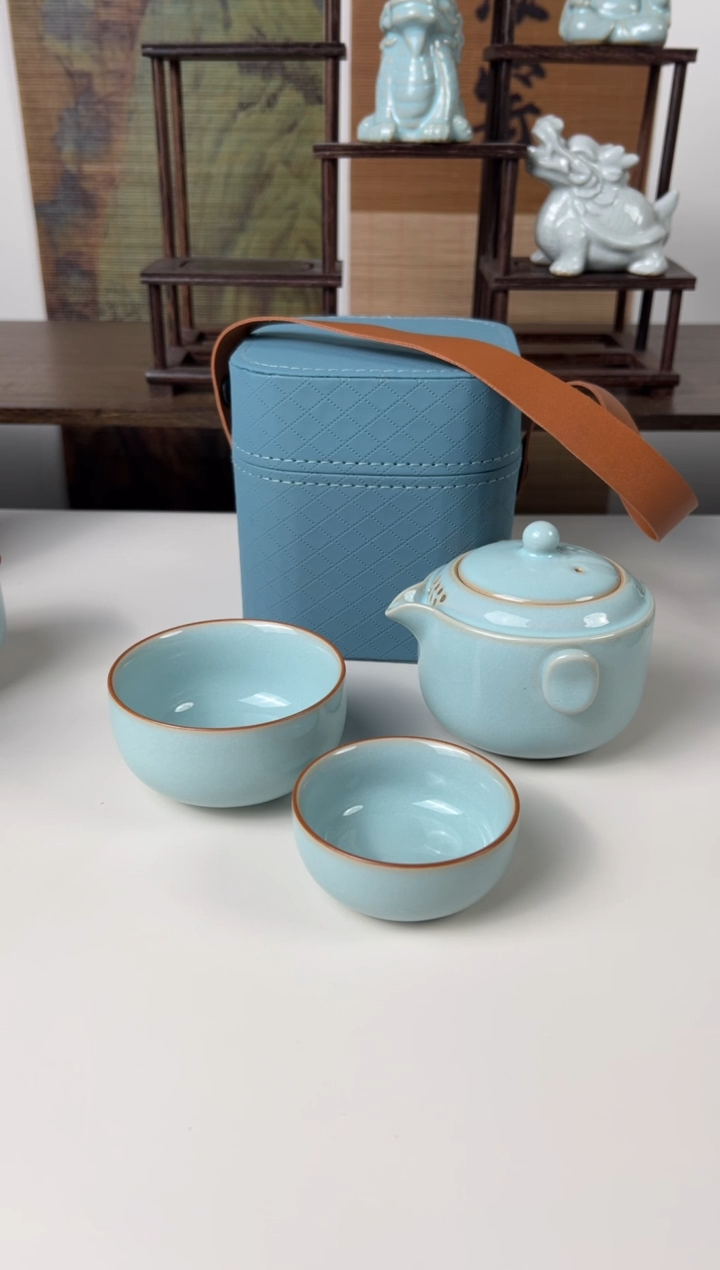 【闪购商品】杯珑匠天青同福快客一壶二杯 