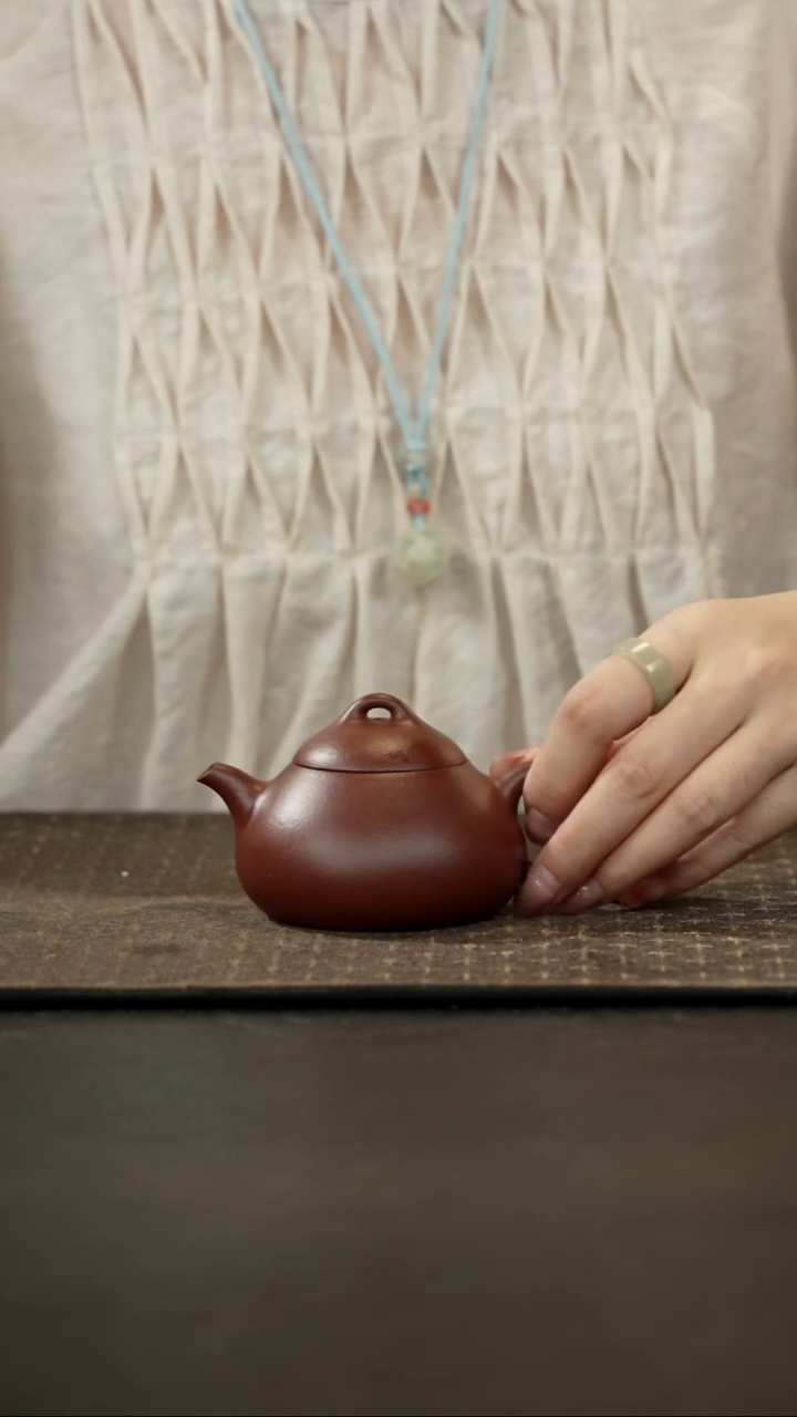 茶壶紫砂桃花紫泥小乳瓢150cc
