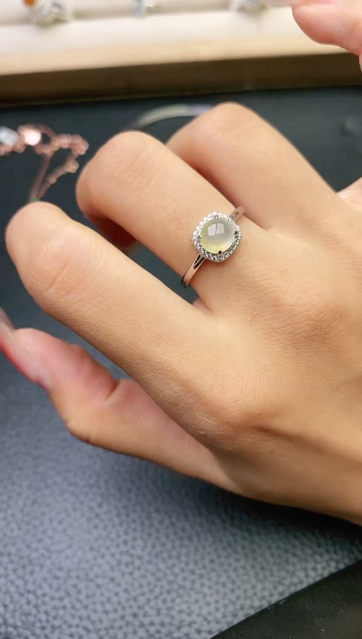 【闪购商品】翡翠戒指银S925镶嵌1111
