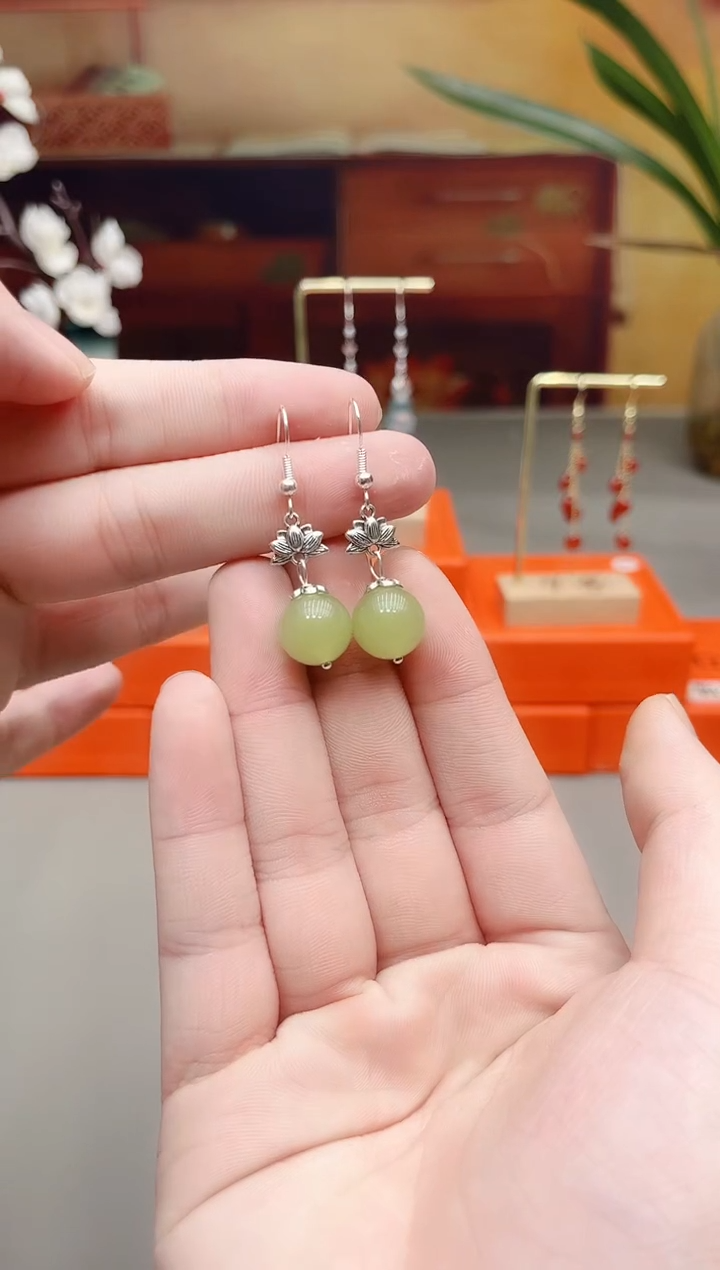 未镶嵌东陵石耳饰427