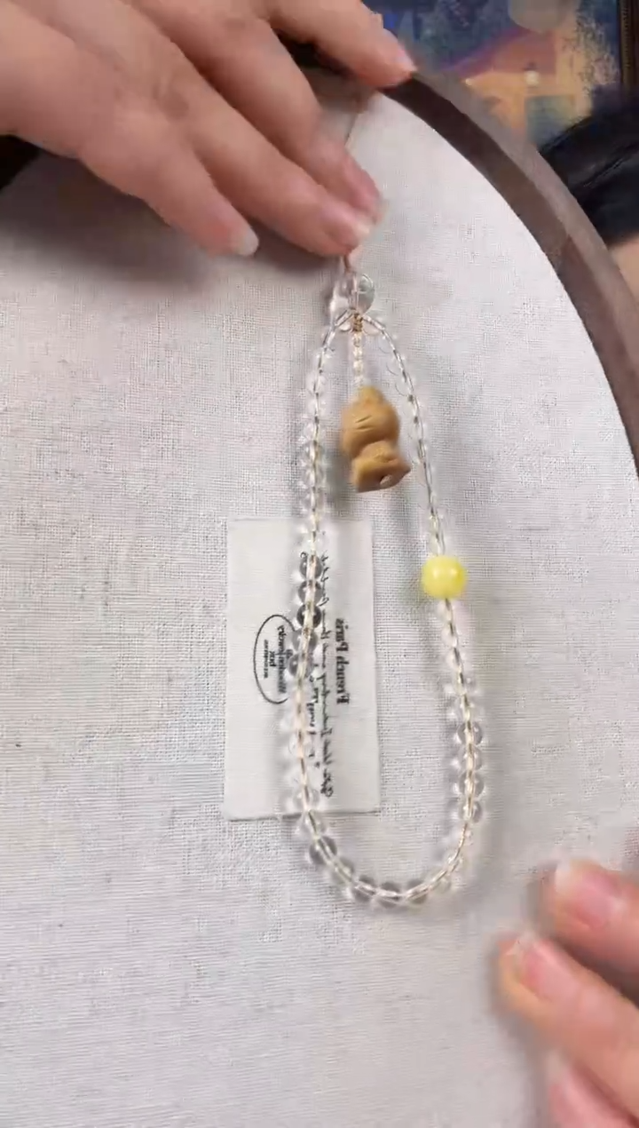 水晶手链未镶嵌纯天然水晶手机链