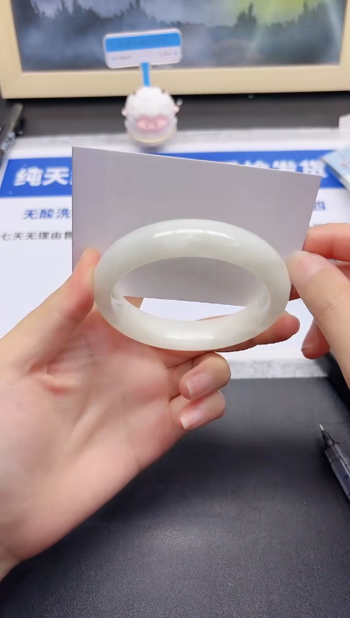 和田玉手镯未镶嵌72-58.1