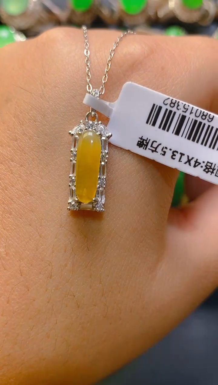 【闪购商品】翡翠耳饰银S925镶嵌天然A货翡翠1