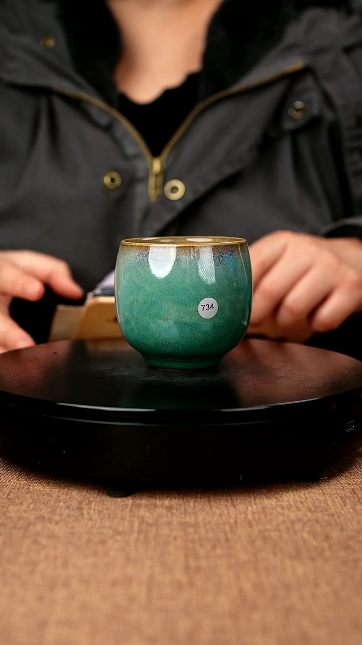 【闪购商品】734#段晓辉一级品原矿钧瓷炉钧釉龙旦杯