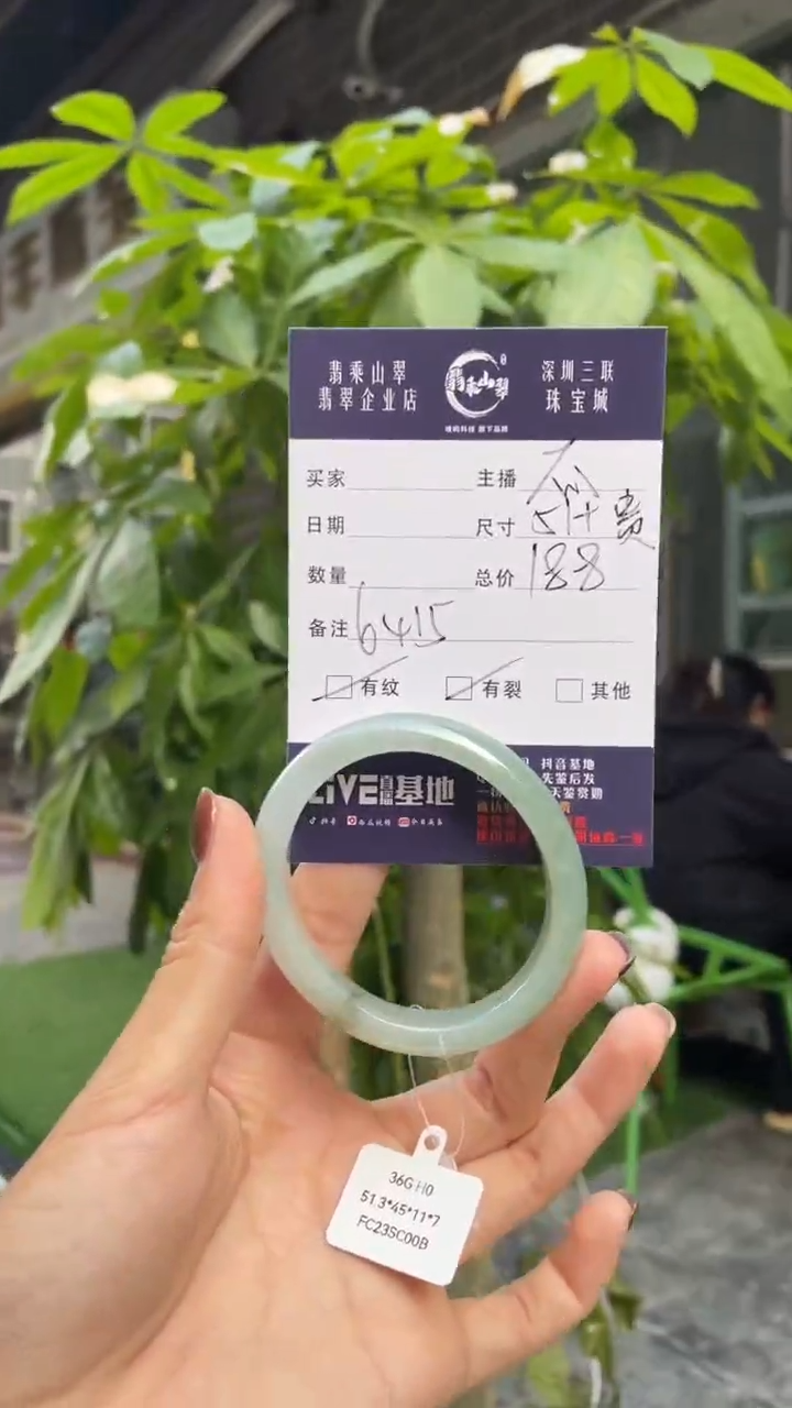 未镶嵌手镯翡翠G 51贵妃 6415