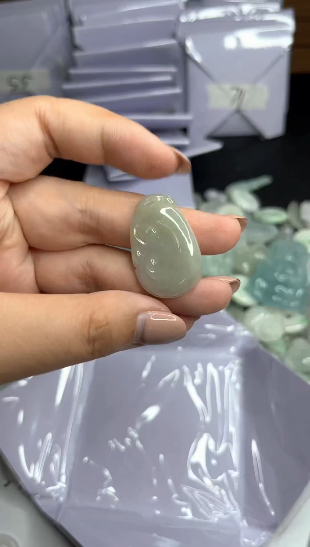 翡翠未镶嵌颈饰天然缅甸翡翠a货54