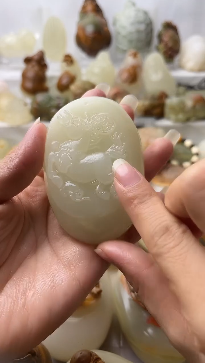石材方解石手把摆件不退换马