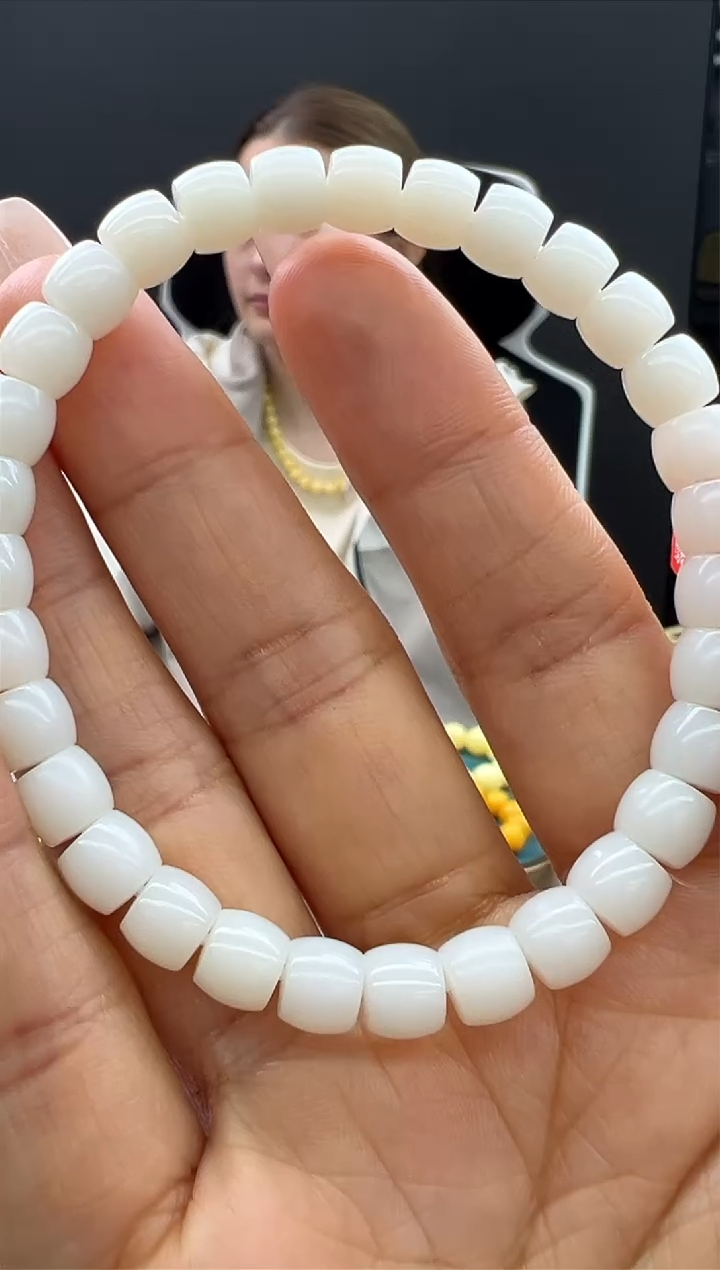 【闪购商品】和田玉（白玉）手链未镶嵌866秒拍号