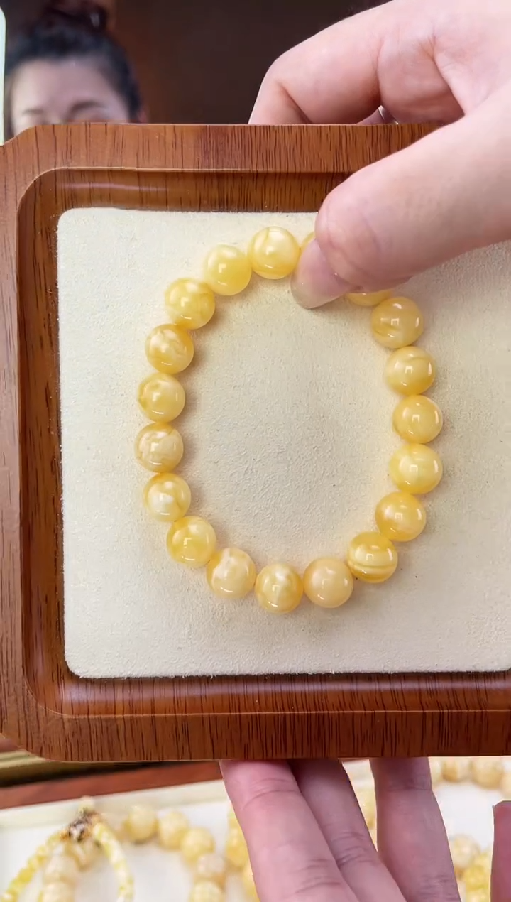 裸石蜜蜡未镶嵌手串