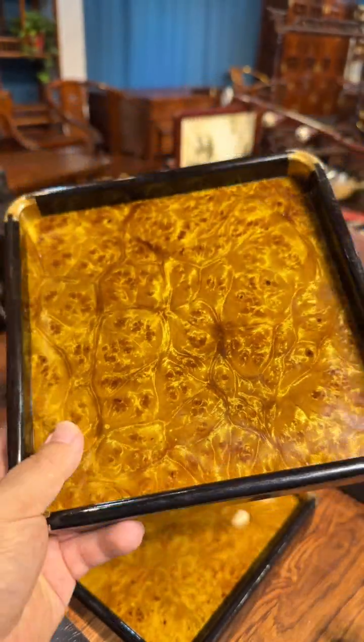 木满留疤方茶盘 黄金zhang木艺链接