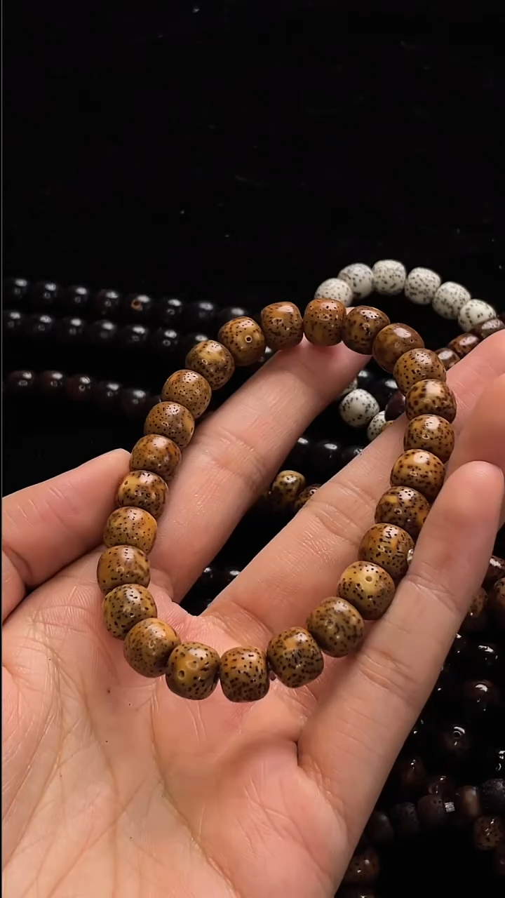 手串星月菩提精工级浅珀桶珠9*8手串