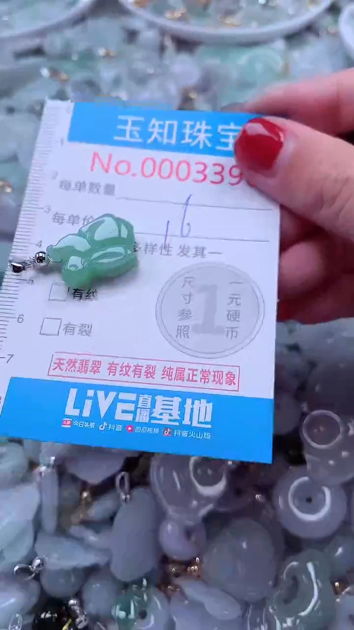 吊坠(不含链)未镶嵌翡翠3396