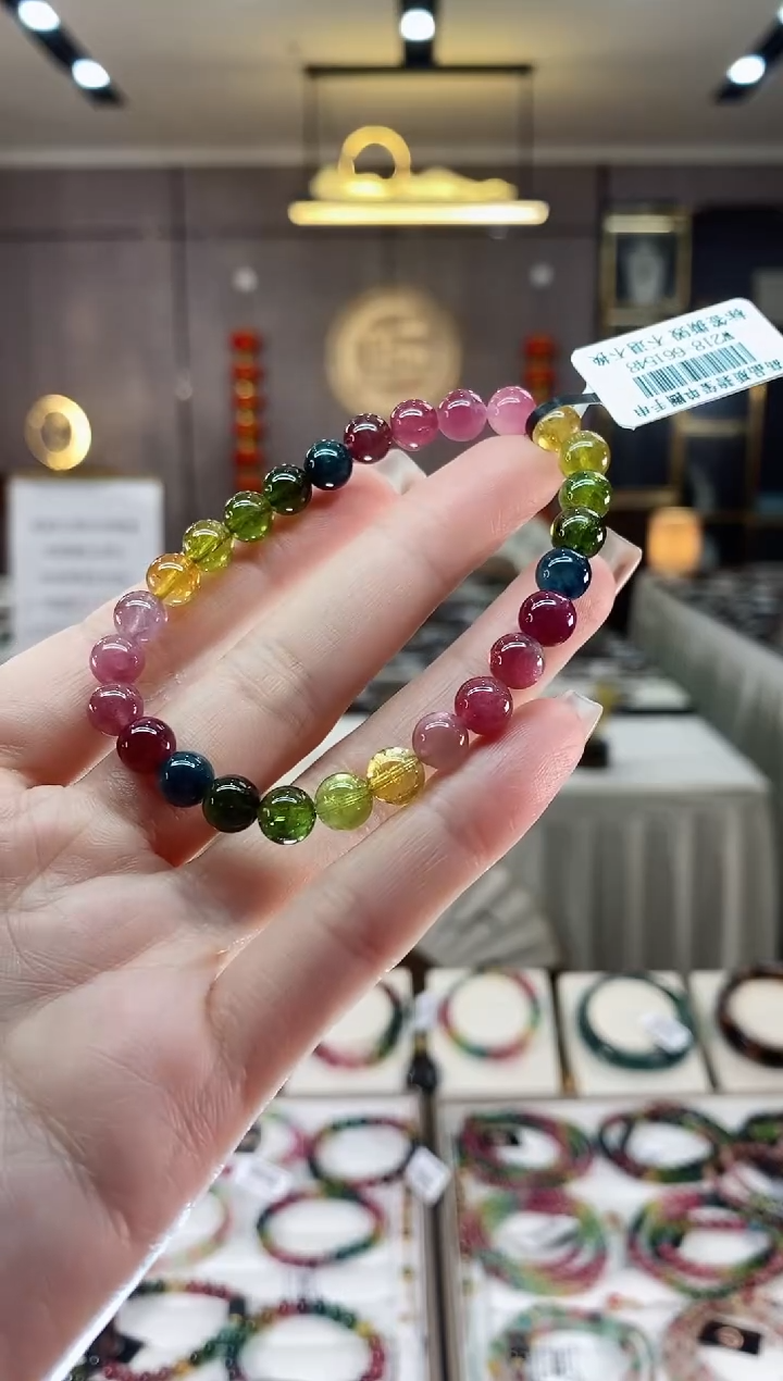 【闪购商品】碧玺单圈手串6mm+未镶嵌一物一证dan