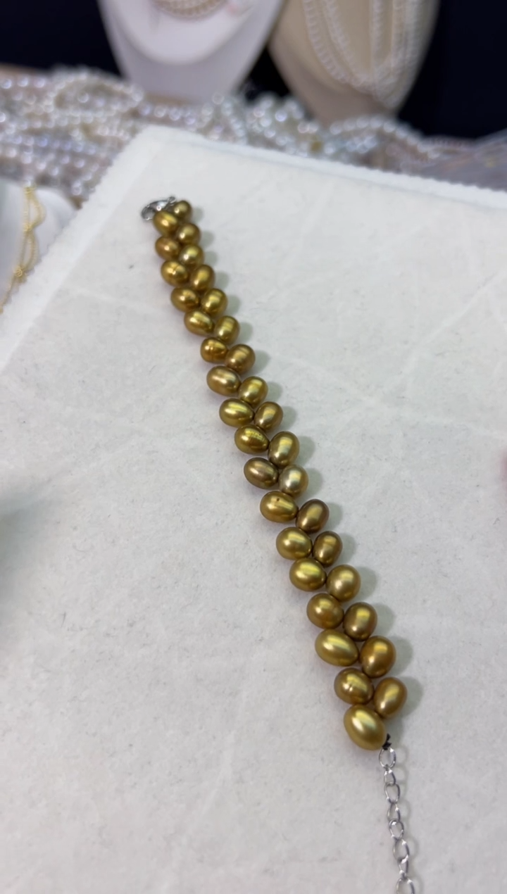 【闪购商品】淡水珍珠4未镶嵌麦穗*强光珍珠手链